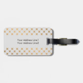 Elegante schicke Girly silberne Punkte Gepäckanhänger (Rückseite horizontal)