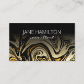 Elegante schicke Gold-Marmor-Visitenkarte Visitenkarte (Vorderseite)