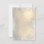 Elegante schicke Goldenherzen, Hochzeitsempfang fü Einladung (Rückseite)