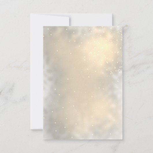 Elegante schicke Goldenherzen, Hochzeitsempfang fü Einladung (Rückseite)