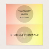 Elegante, schicke Gradientenbindung Visitenkarten (Außenseite Aufgefaltet)