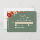 Elegante, schicke Herbst-Orangensafari RSVP Karte (Vorderseite)