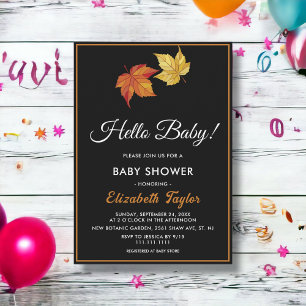 Elegante schicke Herbstlaube Boho Autumn Baby Show Einladung