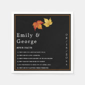 Elegante schicke Herbstlaube Rustikale Herbsthochz Serviette (Vorderseite)