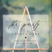 Elegante schicke Hochzeit Begrüßung Akryllisches Z Acrylschild (Neutral)