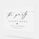 Elegante schicke Hochzeit Begrüßung Akryllisches Z Acrylschild (Winkel)