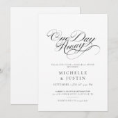 Elegante schicke Hochzeit Probe Dinner Einladung (Vorne/Hinten)