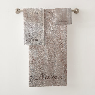 Elegante schicke Imitate braunes Gold funkelnd Gli Badhandtuch Set