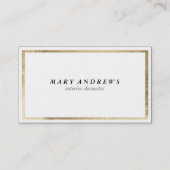 Elegante schicke Imitate versilbern Gold schlichte Visitenkarte (Vorderseite)