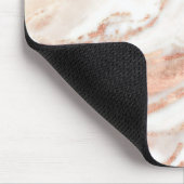 Elegante schicke Kupfer-Rose Gold-Marmor Mousepad (Ecke)