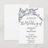 Elegante schicke Lavendel Eukalyptus Wedding Einladung (Vorne/Hinten)