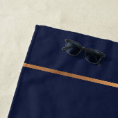 Elegante schicke Marinebolde moderne mit Monogramm Strandtuch (Beispiel)