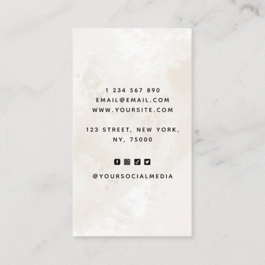 Elegante schicke Marmor Fügen Sie einfach Ihren QR Visitenkarte (Rückseite)