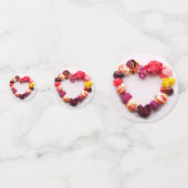 Elegante schicke moderne Blume Rosa Liebe Hochzeit Konfetti (Vorderseiten)