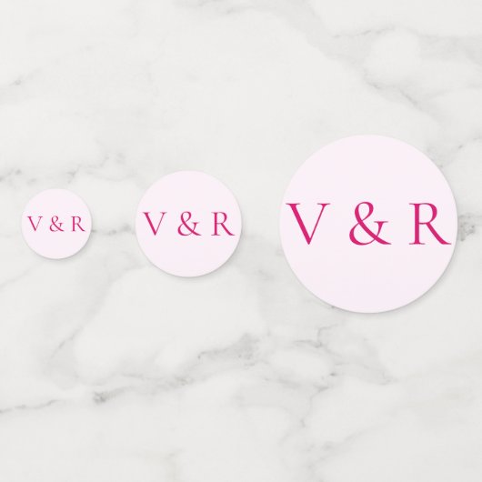 Elegante schicke moderne Blume Rosa Liebe Hochzeit Konfetti (Rückseiten)