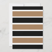 Elegante schicke, moderne, gestreifte Fall-Engagem Einladung (Rückseite)