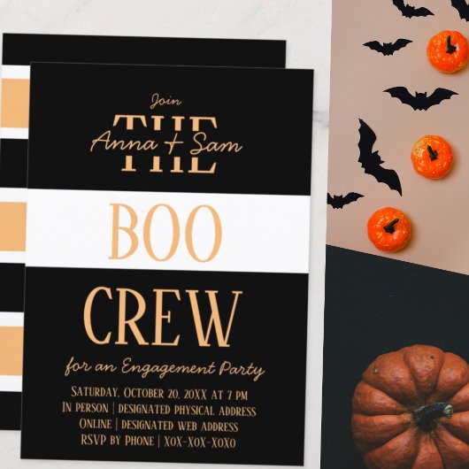 Elegante schicke, moderne, gestreifte Fall-Engagem Einladung