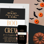 Elegante schicke, moderne, gestreifte Fall-Engagem Einladung