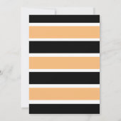 Elegante schicke, moderne, gestreifte Fall-Engagem Einladung (Rückseite)