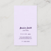 Elegante schicke, moderne Leopardengliterei Visitenkarte (Rückseite)