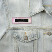 Elegante schicke Moderne, Rahmen, Streifen, Glitze Namensschild (Beispiel)