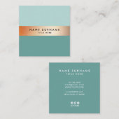 Elegante schicke quadratische visitenkarte (Vorne/Hinten)