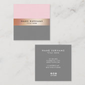 Elegante schicke quadratische visitenkarte (Vorne/Hinten)