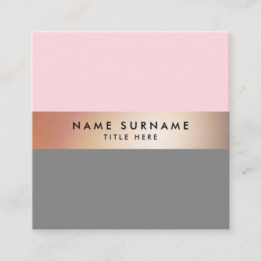 Elegante schicke quadratische visitenkarte (Vorderseite)