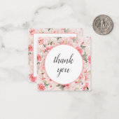 Elegante schicke romantische Dankeschön an rosa Bl Mitteilungskarte (Vorderseite/Rückseite Beispiel)