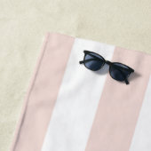 Elegante, schicke Rosa Streifen Brautparty Geschen Strandtuch (Beispiel)