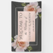 Elegante schicke Rose , Blumenbanner Banner (Vertikal)