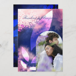 Elegante schicke Rose Foto Hochzeit Einladung