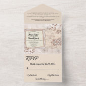 Elegante schicke Rose Gold Glitzer Glam Moderne Ho All In One Einladung (Innen Boden)