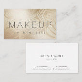 Elegante schicke Rose Gold Imitate Folie Make-up K Visitenkarte (Vorne/Hinten)