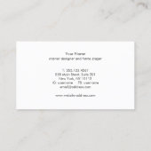 Elegante schicke Rose Gold Streifen Beige Wäsche Visitenkarte (Rückseite)