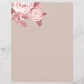 Elegante schicke Rose Hochzeitslederplakette (Rückseite)