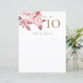 Elegante schicke Rose Hochzeitslederplakette (Stehend Vorderseite)