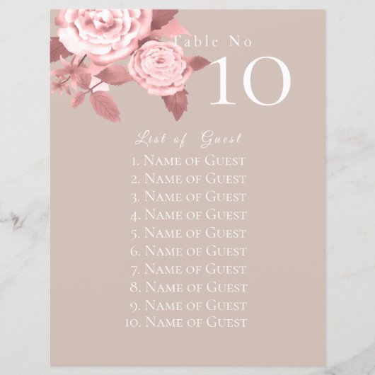 Elegante schicke Rose Hochzeitsstipps (Vorderseite)