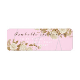 Elegante schicke Rose Rosa Rücksendeadresse