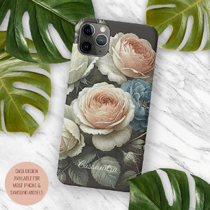 Elegante, schicke Rosen, feine Kunst, botanische Z iPhone 16 Pro Max Hülle