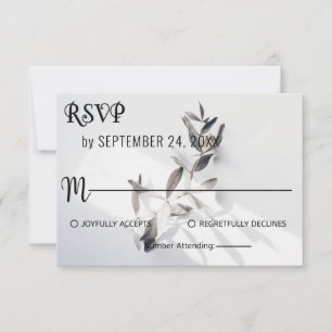 Elegante schicke Rosenblumen-RSVP-Antwortkarte RSVP Karte