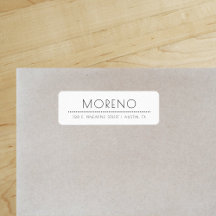 Elegante schicke Rücksendeadresse