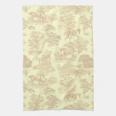 Elegante schicke Rustikale Pferde Frische Creme Geschirrtuch (Vertikal)