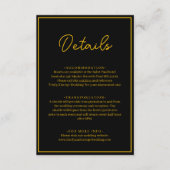 Elegante schicke Schwarz und Gold Moderne Luxushoc Begleitkarte (Vorderseite)