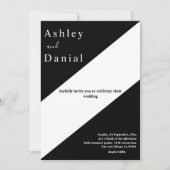 Elegante, schicke Schwarz-Weiß-Moderne einfache Ho Einladung (Vorderseite)