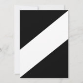 Elegante, schicke Schwarz-Weiß-Moderne einfache Ho Einladung (Rückseite)