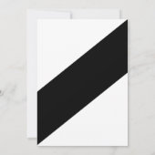 Elegante, schicke Schwarz-Weiß-Moderne Hochzeit Einladung (Rückseite)