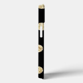 Elegante schicke, schwarze Gold Punkte Motivierend Case-Mate iPhone Hülle (Rückseite / Rechts)