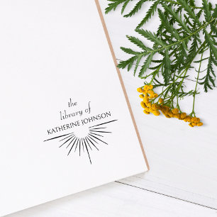 Elegante schicke Sonnenstrahlen aus dem Bibliothek Gummistempel