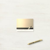 Elegante schicke Stilmädchen ,Imitate Gold, Lipsti Post-it Klebezettel (Auf Schreibtisch)